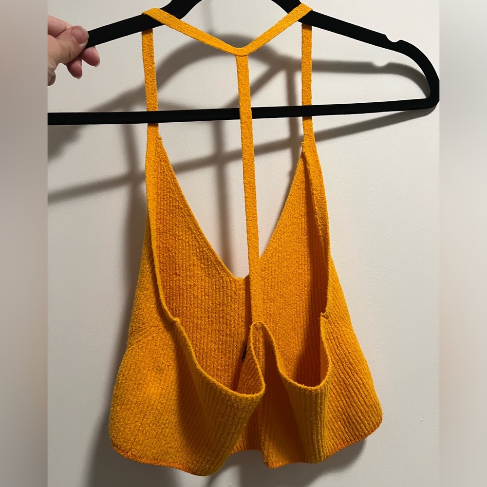 Rag & Bone Soleil Rib Bra Top in Deep Yellow Medium - Picture 3 of 6
